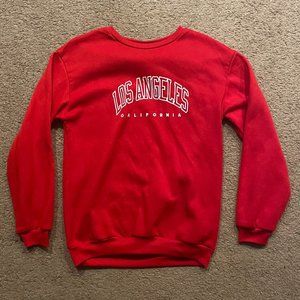 Red Los Angeles California Crewneck